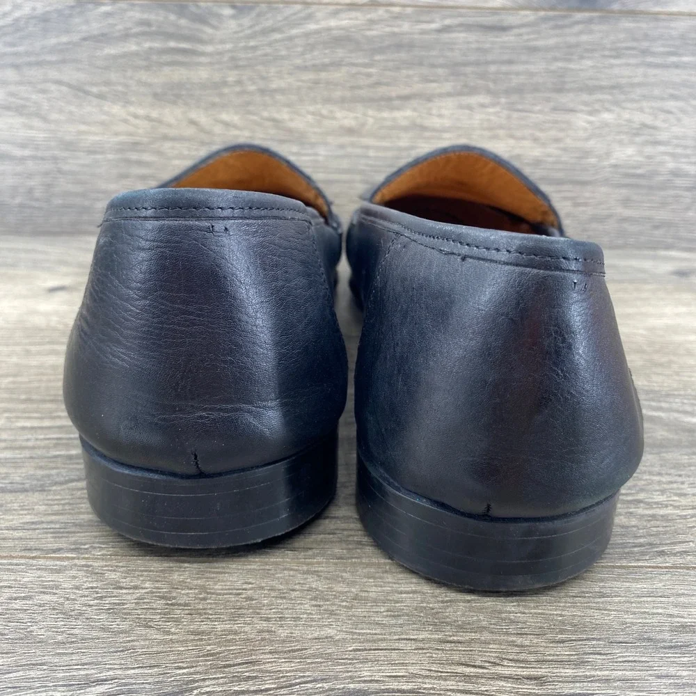 Vittorio Spernanzoni Kiltie Tassel Loafers Mens 14 Black Leather Made in Italy